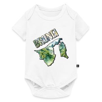 Watercolor Map Brunei - Baby Premium short-sleeve bodysuit - white - Front