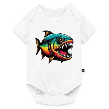 Piranha - Baby Premium short-sleeve bodysuit - white - Front