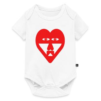 Mon coeur - Body à manches courtes Premium Bébé - blanc - Devant