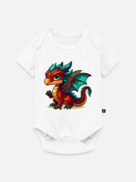 Drache - Baby Premium Kurzarmbody - Weiß