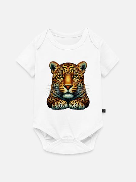 Leopard - Baby Premium Kurzarmbody - Weiß