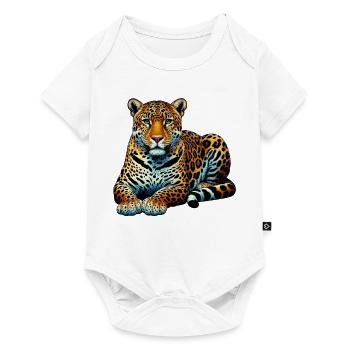 Leopard - Baby Premium Kurzarmbody - Weiß - Vorne