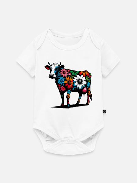 Kuh - Baby Premium Kurzarmbody - Weiß