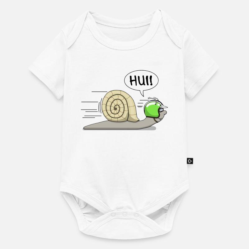 Escargot de course - maintenant aussi en vert - Body à manches courtes Premium Bébé - blanc