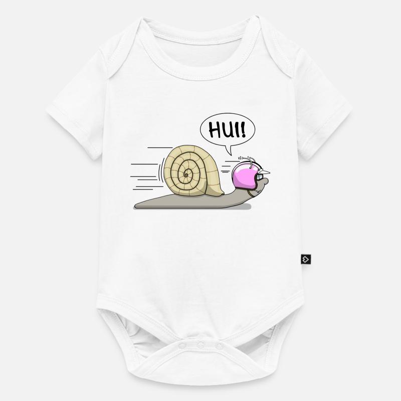 Escargot de course - maintenant aussi en rose - Body à manches courtes Premium Bébé - blanc