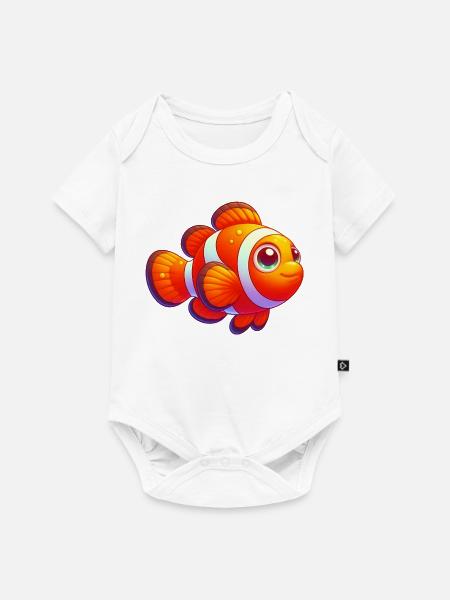 Clownfisch - Baby Premium Kurzarmbody - Weiß