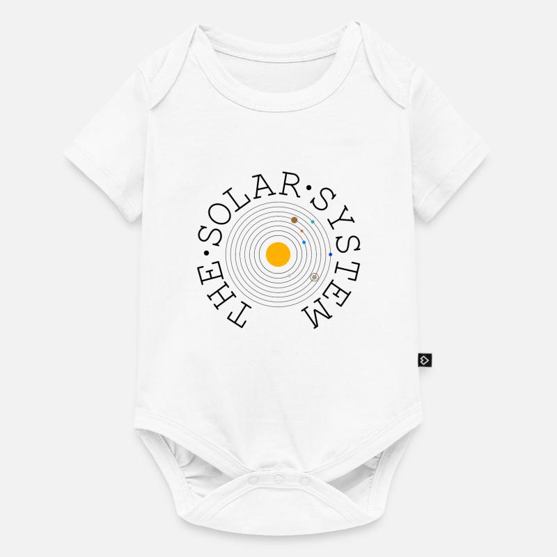 Le système solaire (noir) - Body à manches courtes Premium Bébé - blanc