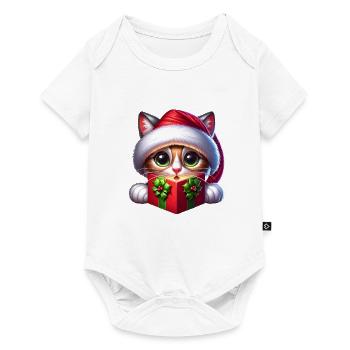 Cuddly Cat Christmas - Baby Premium short-sleeve bodysuit - white - Front