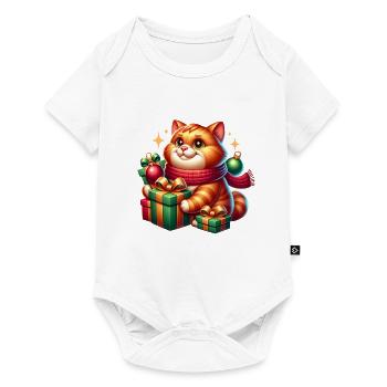 Noël chat - Body à manches courtes Premium Bébé - blanc - Devant