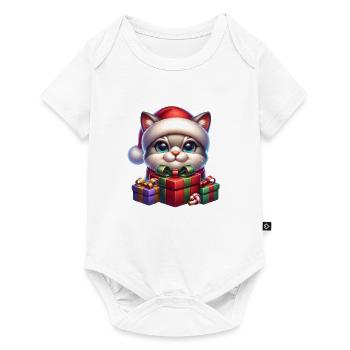 Cat Funny Christmas - Baby Premium short-sleeve bodysuit - white - Front
