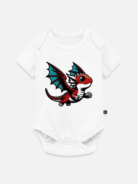 Drache - Baby Premium Kurzarmbody - Weiß