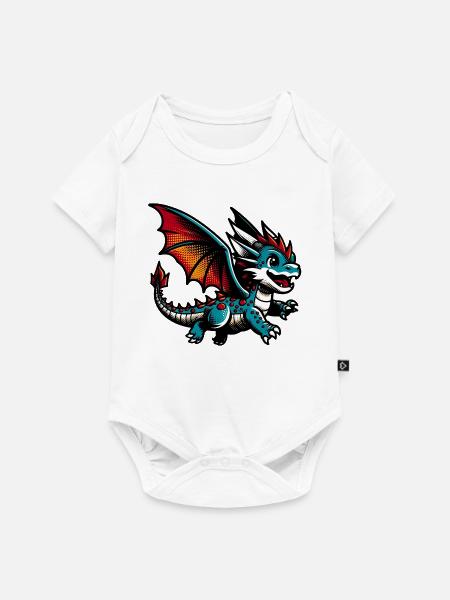 Drache - Baby Premium Kurzarmbody - Weiß