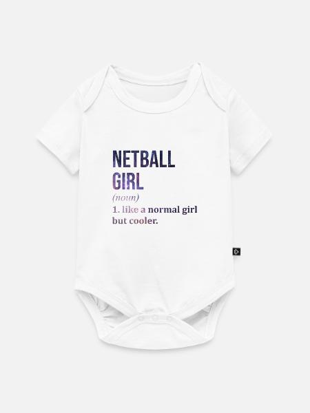 Netball Netball Netball - Baby Premium Kurzarmbody - Weiß