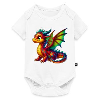 Drache - Baby Premium Kurzarmbody - Weiß - Vorne
