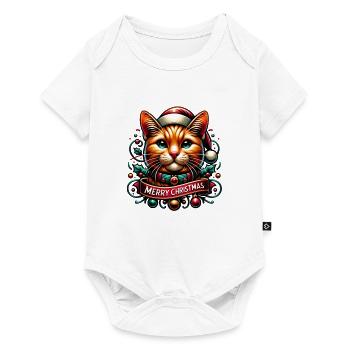 Cat Christmas - Baby Premium short-sleeve bodysuit - white - Front