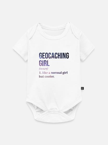 Geocaching Geocaching Geocaching - Baby Premium Kurzarmbody - Weiß
