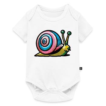 Schnecke - Baby Premium Kurzarmbody - Weiß - Vorne