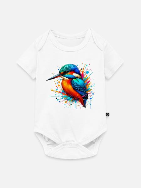 Eisvogel - Baby Premium Kurzarmbody - Weiß