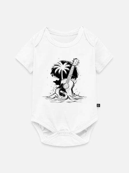 Ukulele - Baby Premium Kurzarmbody - Weiß