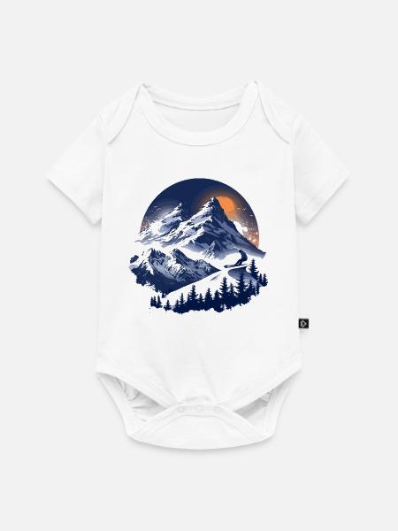 Snowboarding Grafik - Baby Premium Kurzarmbody - Weiß