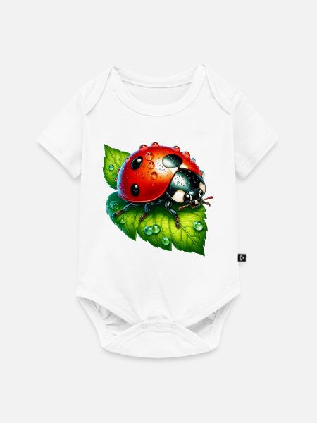 Marienkäfer - Baby Premium Kurzarmbody - Weiß
