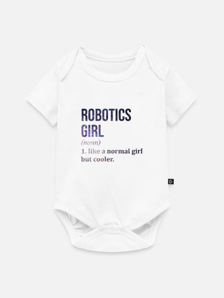 Robotik Robotik Robotik Robotik - Baby Premium Kurzarmbody - Weiß