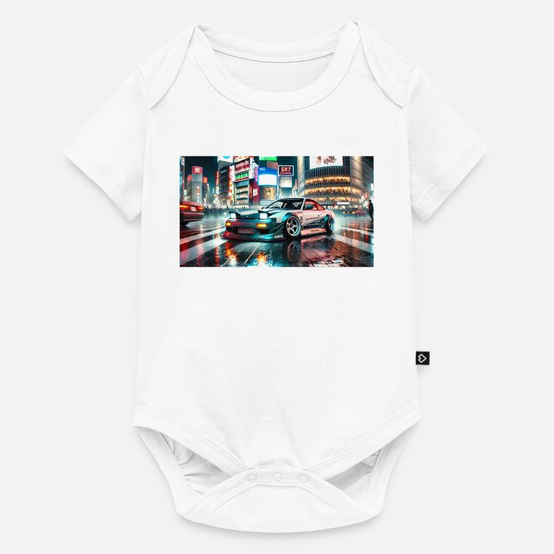 Driftauto - Baby Premium Kurzarmbody - Weiß