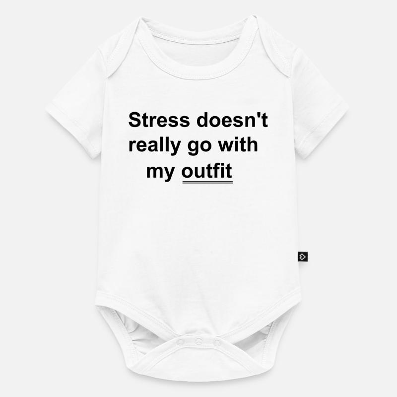 Énoncé de tendance - Body à manches courtes Premium Bébé - blanc