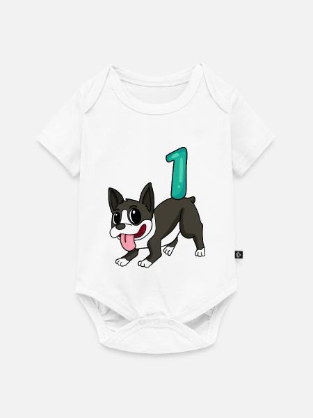 Zahl 1 Nummer Eins - Baby Premium Kurzarmbody - Weiß