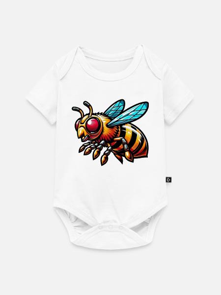 Biene - Baby Premium Kurzarmbody - Weiß