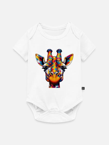 Giraffe - Baby Premium Kurzarmbody - Weiß