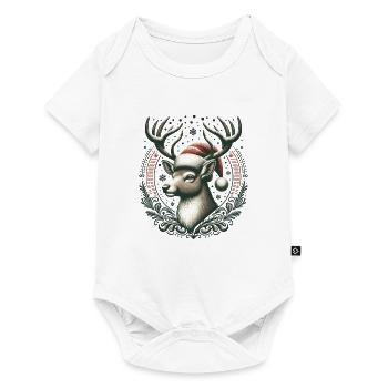 Renne de Noël - Body à manches courtes Premium Bébé - blanc - Devant