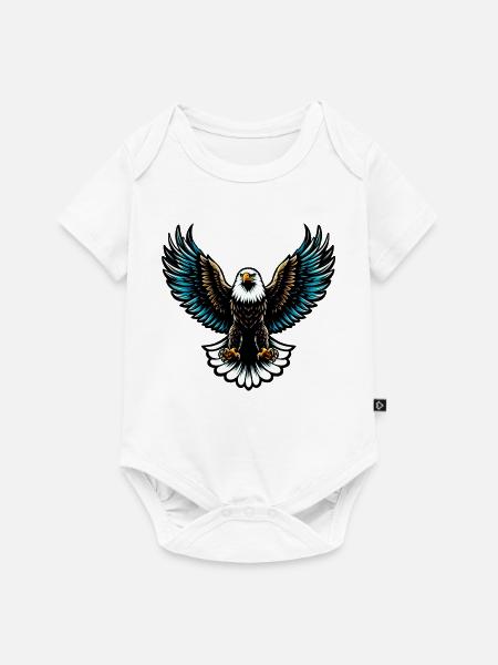 Adler - Baby Premium Kurzarmbody - Weiß