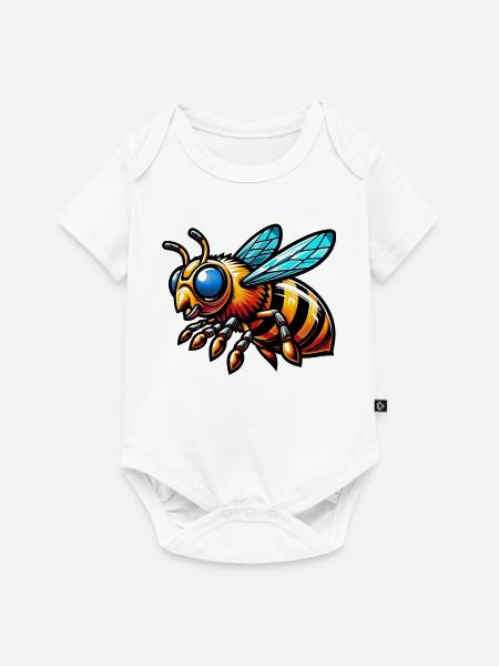 Biene - Baby Premium Kurzarmbody - Weiß