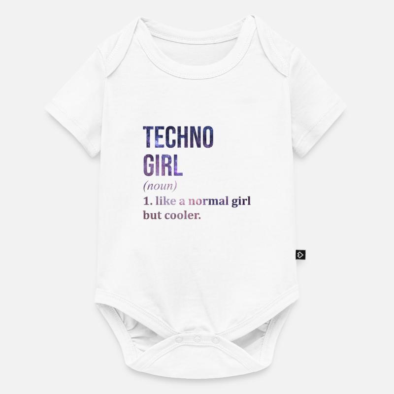 Techno - Baby Premium Kurzarmbody - Weiß