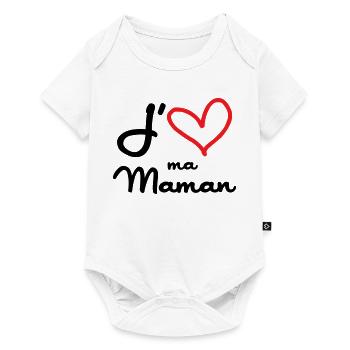 J'aime ma maman - Fête des Mères - Body à manches courtes Premium Bébé - blanc - Devant
