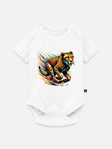 Gepard - Baby Premium Kurzarmbody - Weiß