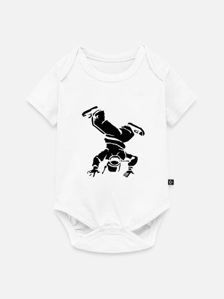 Breakdancer Zeichnung - Baby Premium Kurzarmbody - Weiß
