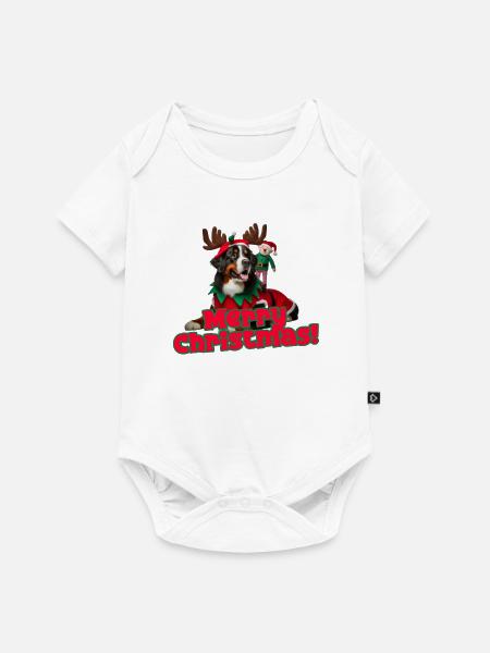Weihnachten Berner Sennenhund - Baby Premium Kurzarmbody - Weiß
