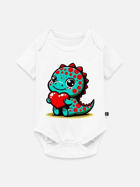 Dinosaurier - Baby Premium Kurzarmbody - Weiß
