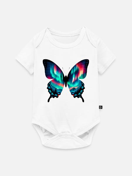 Schmetterling - Baby Premium Kurzarmbody - Weiß