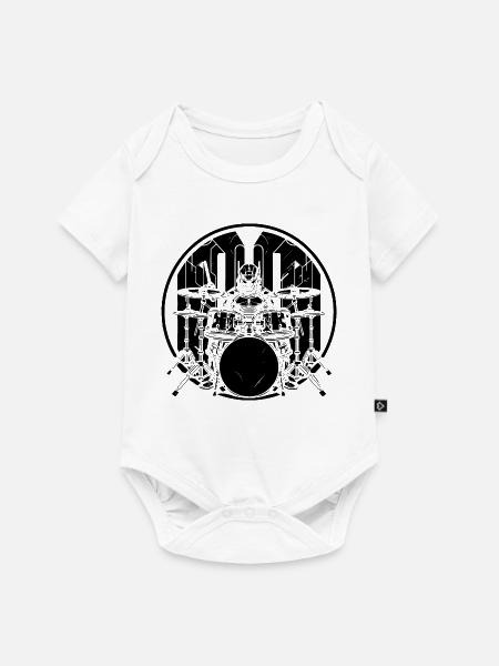 Schlagzeuger Grafik - Baby Premium Kurzarmbody - Weiß