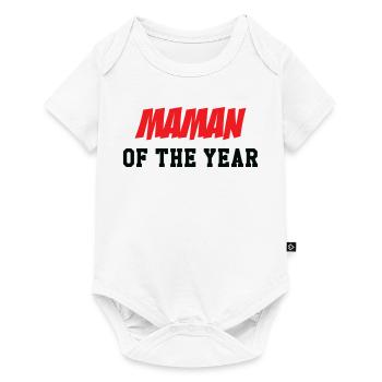 Maman de l'année - Fête des Mères - Body à manches courtes Premium Bébé - blanc - Devant