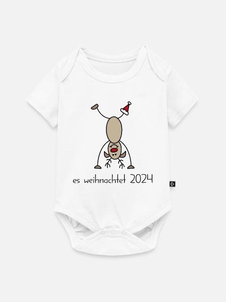 Weihnachten 2024 - Baby Premium Kurzarmbody - Weiß
