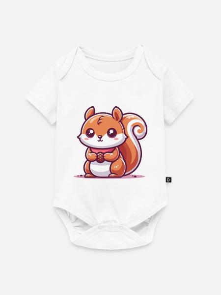 Eichhörnchen mit einem Samen - Baby Premium Kurzarmbody - Weiß
