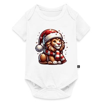 Noël doux Lion Noël - Body à manches courtes Premium Bébé - blanc - Devant