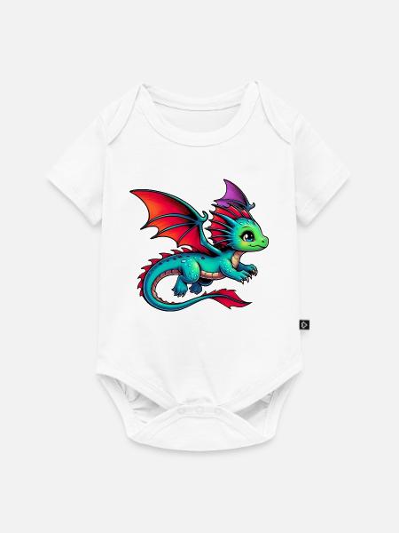 Drache - Baby Premium Kurzarmbody - Weiß