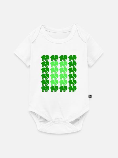 ELEFANT - Baby Premium Kurzarmbody - Weiß