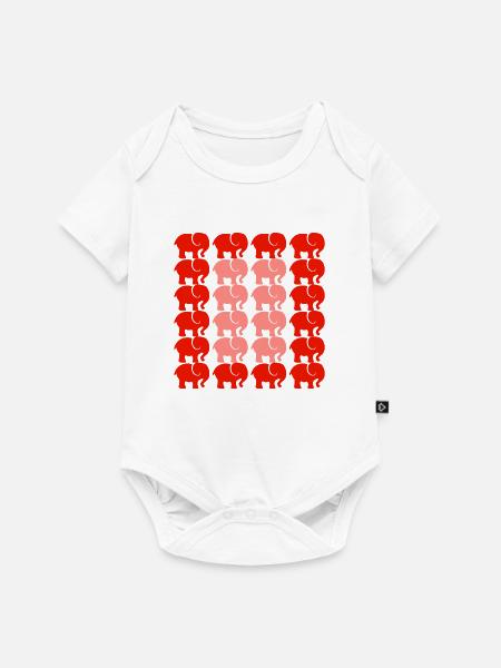 ELEFANT - Baby Premium Kurzarmbody - Weiß