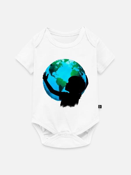 Planet Erde - Baby Premium Kurzarmbody - Weiß